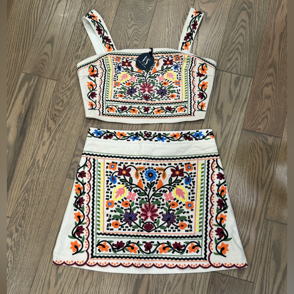 #JUSTIN #NWTO✨ Authentic Embroidery Two Piece Western Vaquero Size L